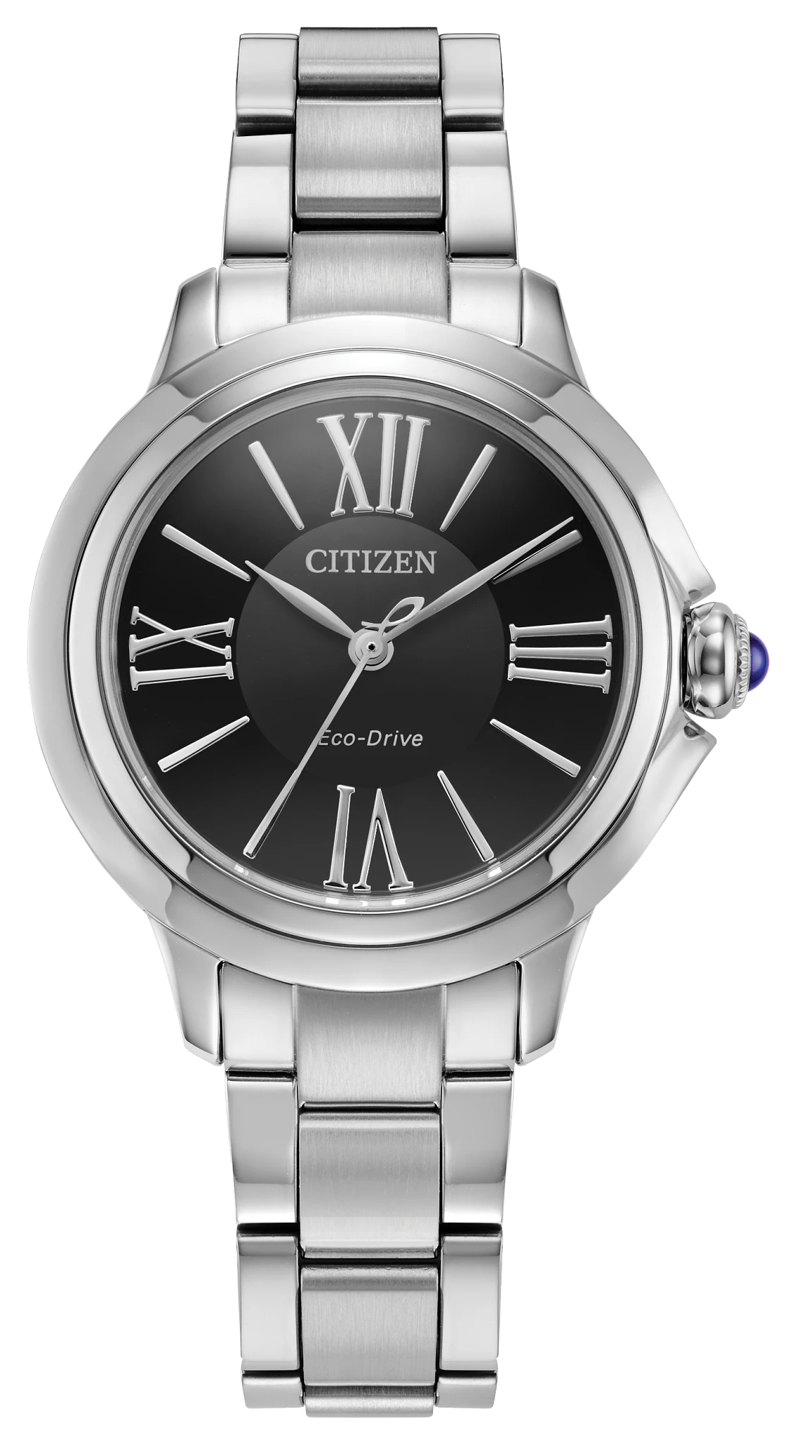 Citizen L Ceci Black Dial Stainless Steel Bracelet EM1160-58E